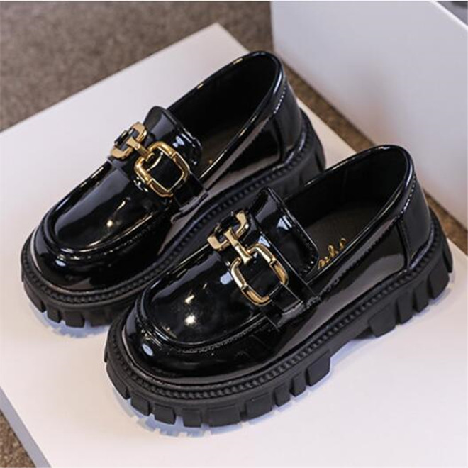 Enfants chaussures baskets décontractées garçons filles fête de mariage chaussures en cuir formelles enfants sans lacet mocassins appartements Si