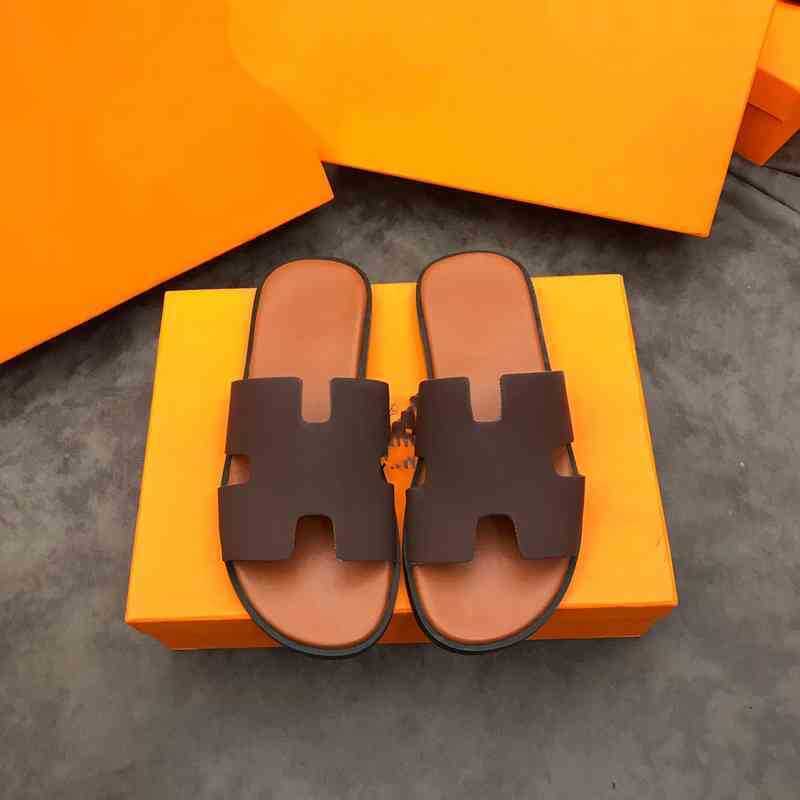 

2022slippersBoys Selling Paris Fashion Hot Luxe Men's Oran Heritage Calfskin High Quality Izmir Flip Flop Men Large Bph9 sandals
