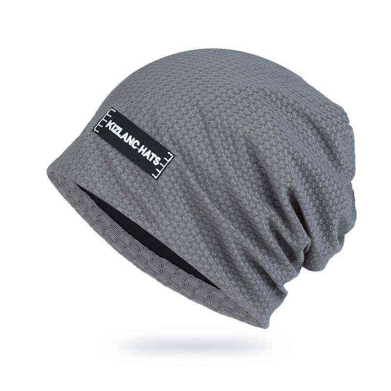 Beanie Skull Caps Hat Men's Thin Pullover Hat Mesh Breathable Baotou Cap Summer Quick Drying Ice Silk Running Scarf 220825