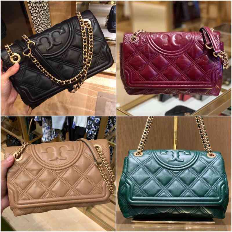 

Handbag T0ryburchs Us mail TB Lingge chain Fleming oil wax sheepskin large messenger women's single shoulder in stock, Brown large size