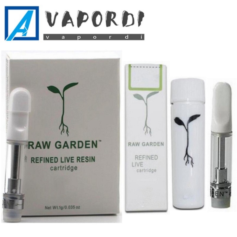 

No Leak Raw Garden Glass Carts Ceramic Coil Atomizer Vape Cartridges 0.8ml 1ml Empty 510 Thread Thick Oil Cartridge Packaging Vaporizer