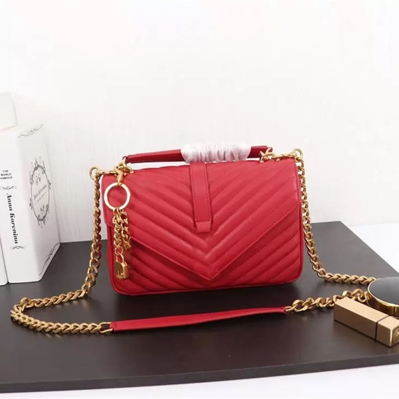 

Designer luxury medium college bag red leather quilted textured leather tassel crossbody shoulder bag high quality, Don't pay it