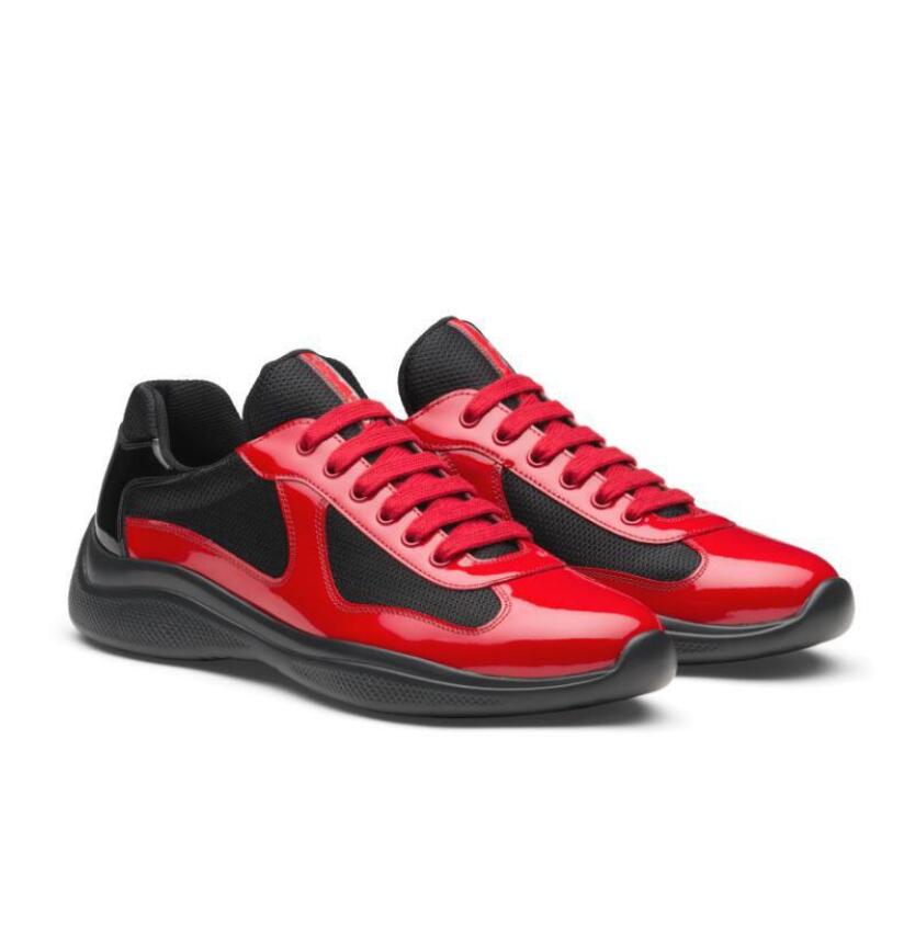 

2022 Fashion Brand Casual Runner Running Shoes && America Cup Low Top Sneakers Shoes Men Rubber Sole Fabric Patent Leather Men's Wholesale Discount Trainer With Box