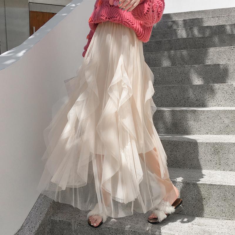 

Skirts Swing Skirt Irregular A-line With Sweater In Winter 2022 Medium And Long Style Big FaldasSkirts, Green