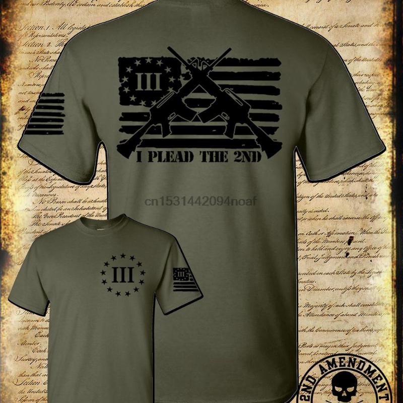 

Men' T-Shirts I Plead The 2nd Amendment Pro Gun T Shirt Or Hoodie AR 15 Rifle 3 Percenter American Flag, Men-darkpurple