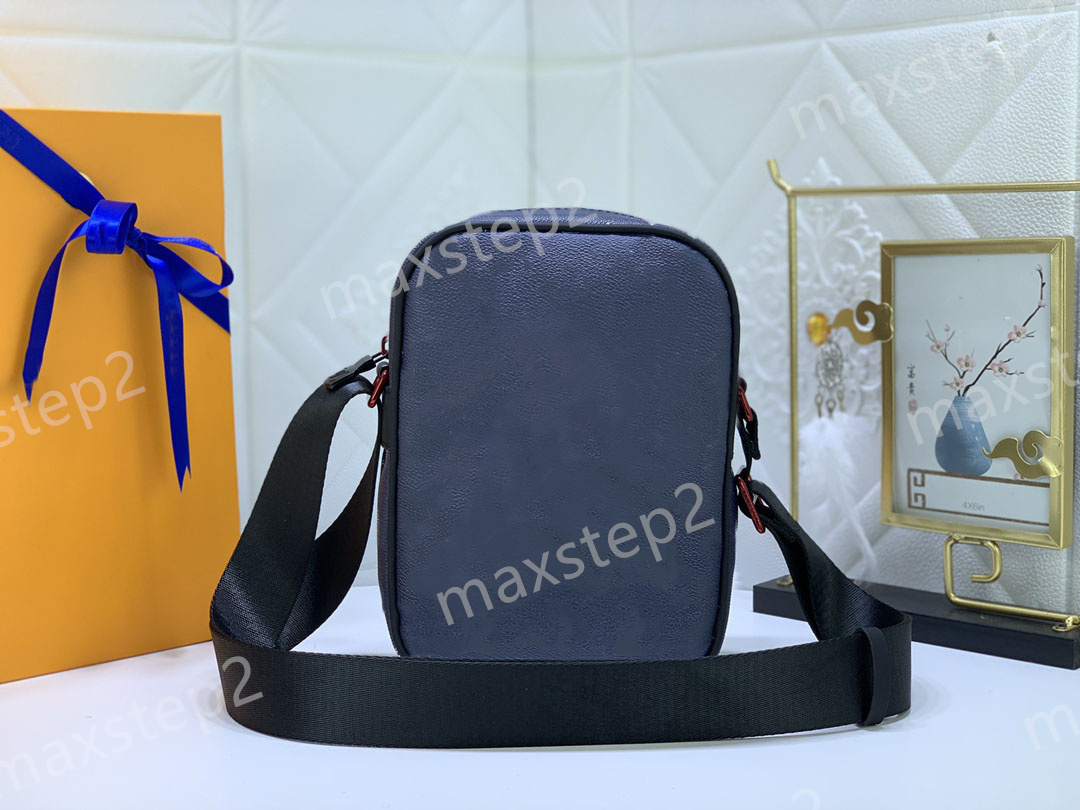 

DANUBE Vivienne Bag M43677 Monograms Eclipse Mens Designer Cross Body messenger bag fashion canvas leather mini briefcase good quality Hand Made Zipper wallet, #1