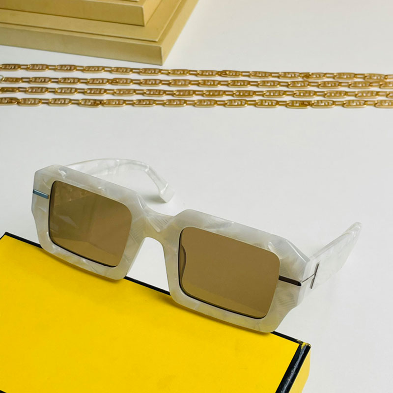 

locs Sunglasses Men Women Designer Vintage Plate Full Frame FE 40045 Fashion Plating Temples Brand Glasses UV400 Original NAVB