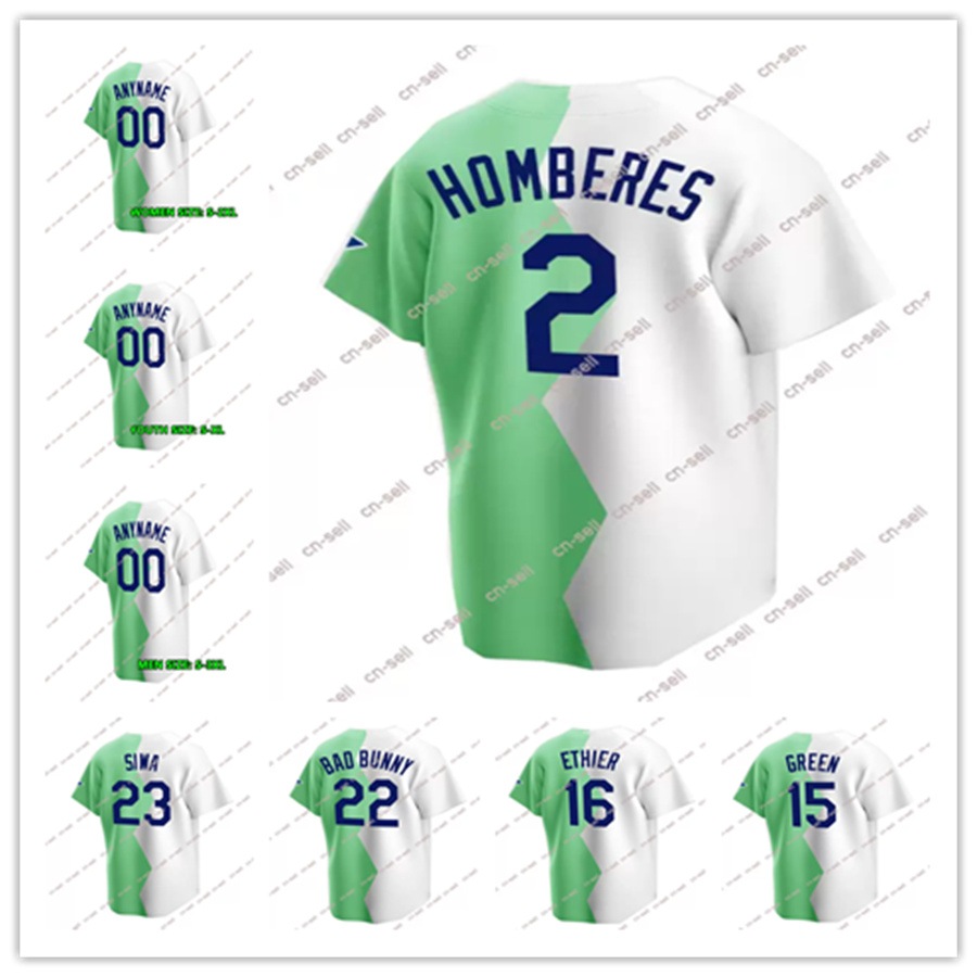 

22 Bad Bunny 2 Bryan Cranston 2022 All-Star Dodgers Split Jersey Celebrity Softball Game 16 Andre Ethier 15 Shawn Green White 26 Joel McHale 23 Jojo Siwa Custom Men