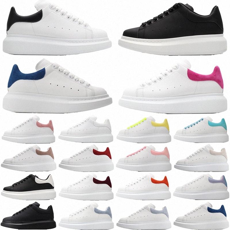 

With box Quality Designer Women Mens mqueen White Black Shoes Classic Suede alexanderVelvet Leather Ladies Flats Platform Sneakers Espadrilles Flat Sneakers