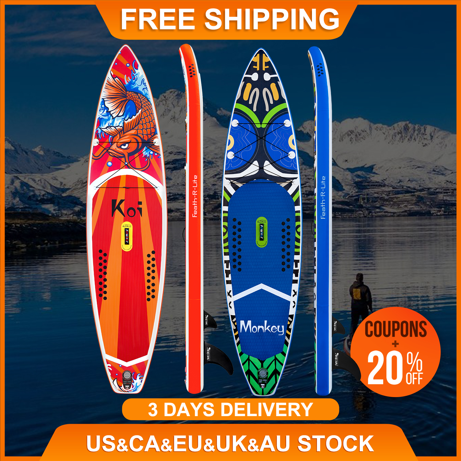 

2 Set Funwater Padel Surfboard stand up Paddle Board paddleboard 335 350 inflatable Tabla Surf Sports dropshipping Wholesale Ca eu uk warehouses surfboard surfing