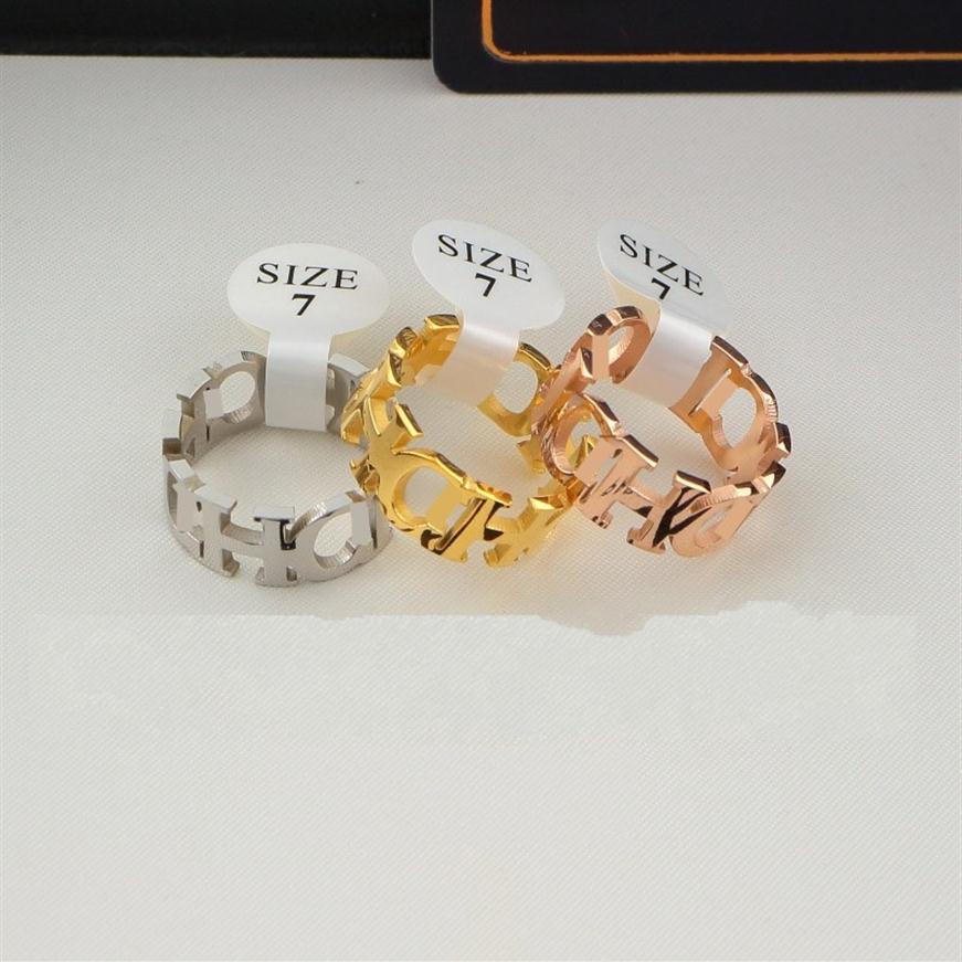 

Easy chic Top Quality Extravagant channel set hollow Ring Gold Silver Rose Stainless Steel letter Rings Fashion Women men wedding 292x