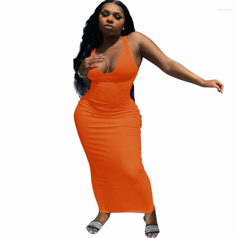 

Plus Size Dresses Large V Neck Temperament Commute Slim Sexy Long Dress Fashion Women Clothing 3xl Sleeveless Deep Jasp22, Black