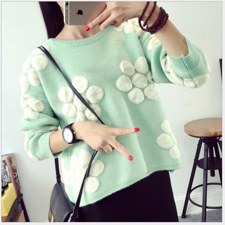 

Women's Sweaters Spring 2022 Sweater Lovely Girl With Loose Bottom Knitted Student Blouse Jemi22, Green