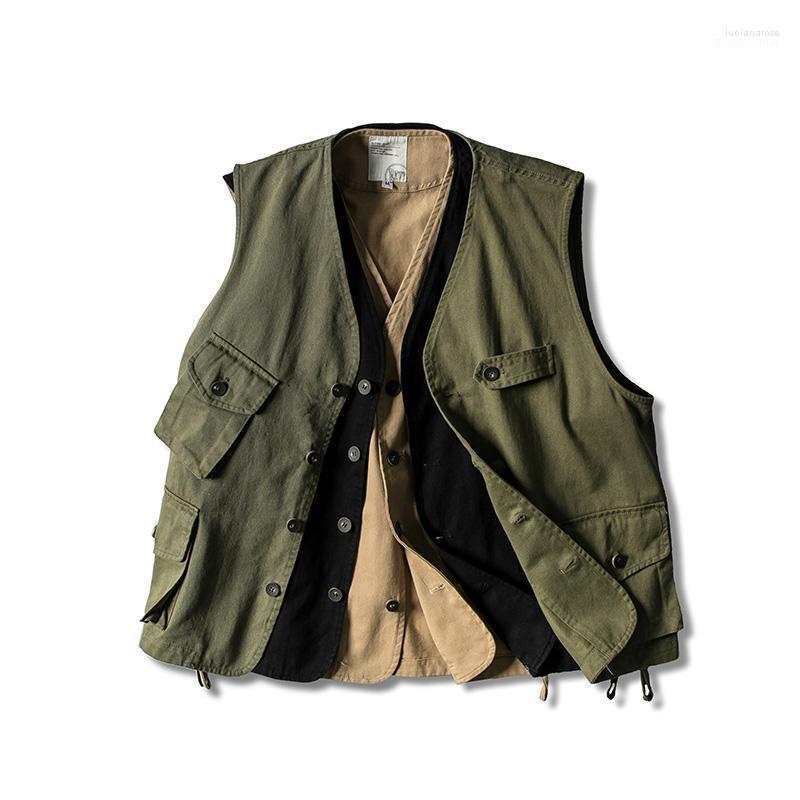 

Men' Vests Fashion Tactical Vest Men Army Green Jacket Military Style Casual High Quality Coat Summer Harajuku Male With Many Pockets Luci2, Black