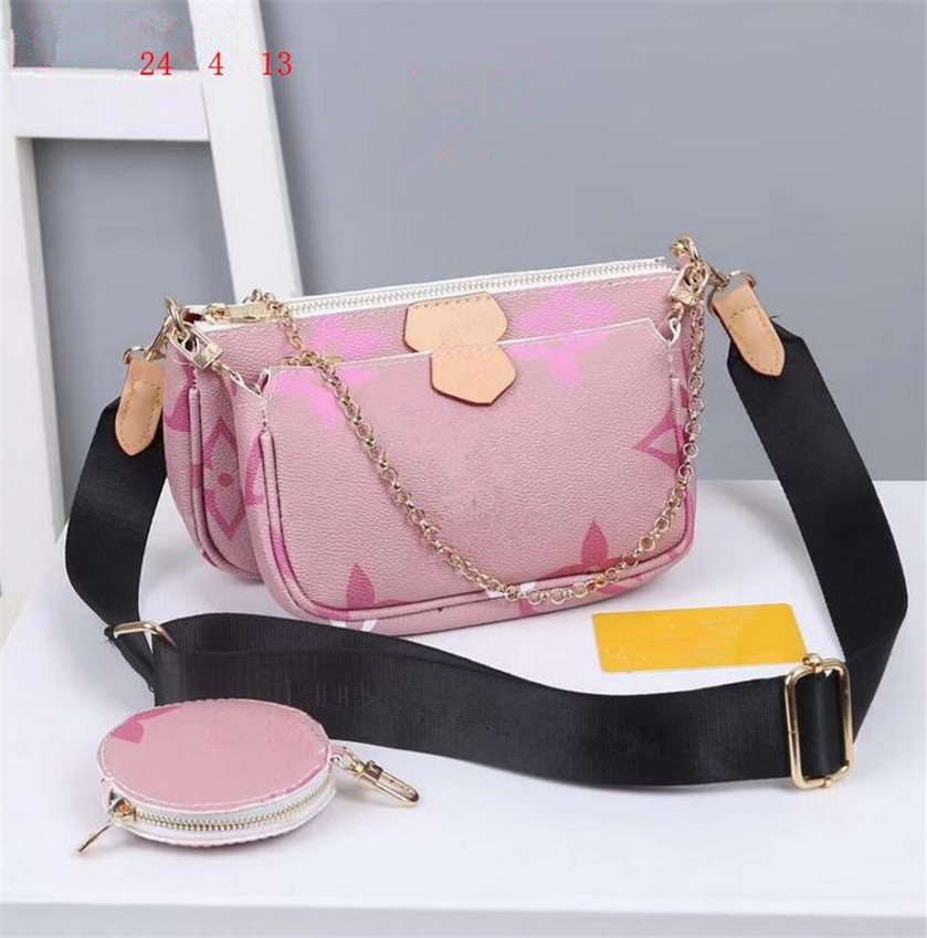 

Luxurys Designers Crossbody Bag Women 3pcs Mini Pochettes Genuine Leather Designer Handbags Multis Pochette Shoulder Bags Purses ideal
