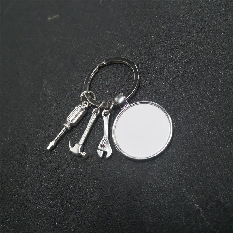 

sublimation blank graduation keychains for Father's Day key ring heat transfer printing blank diy materials factory price