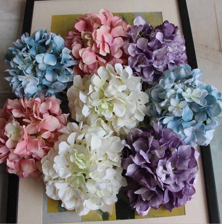 

Decorative Flowers & Wreaths Hydrangea Head Simulation Artificial Dried Dry Flower Home Decor Wedding Decoration For Decorations Festive, Beige