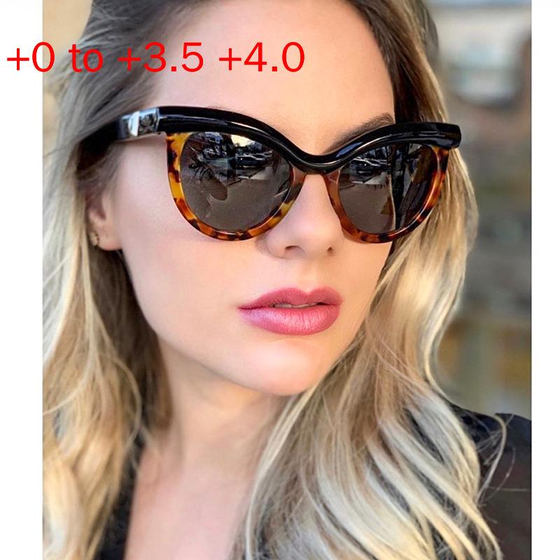 

Sunglasses Brand Designer Fashion Cat Bifocal Reader Women Gradient Lens Sun Reading Glasses Retro Multifocal Magnifying NX