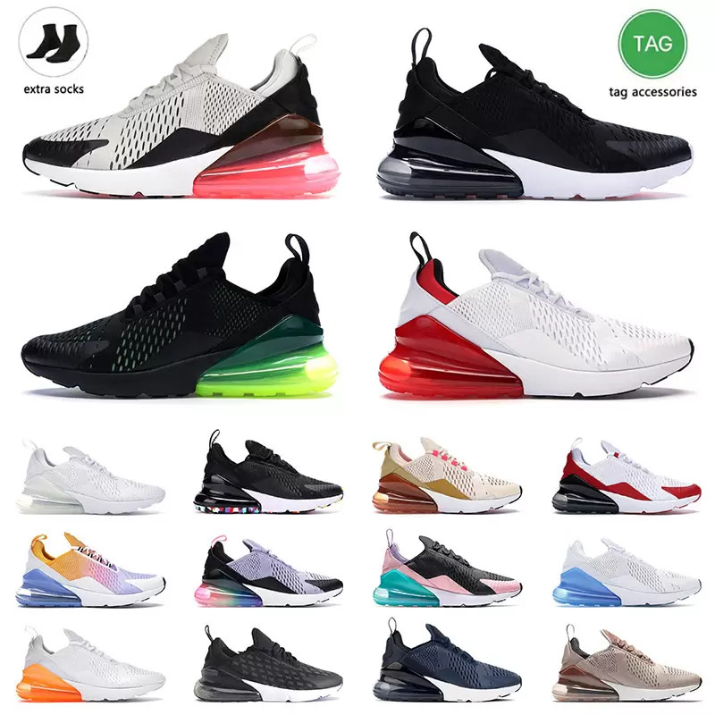 

Sports 270 Running Shoes Black White Gold Purple Orange Men Women Top Quality 270s Brown White Black Green Running Sneakers 36-45, Customize