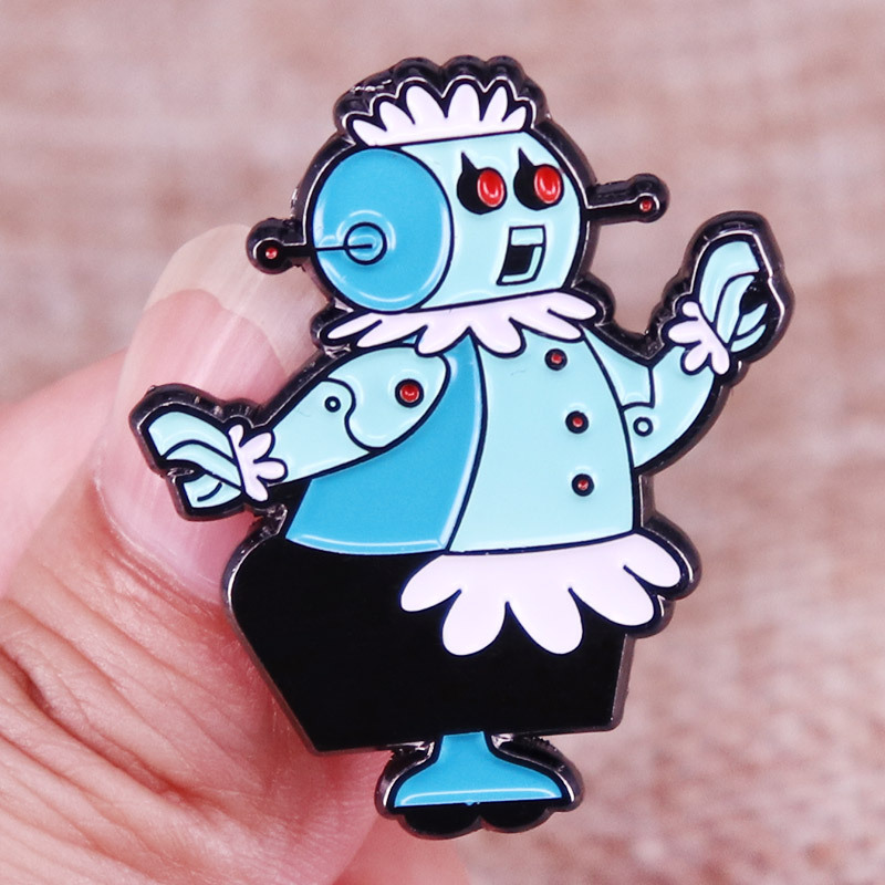 

Jason Rossi robot Lapel Pin Badge jewelry gift, As picture