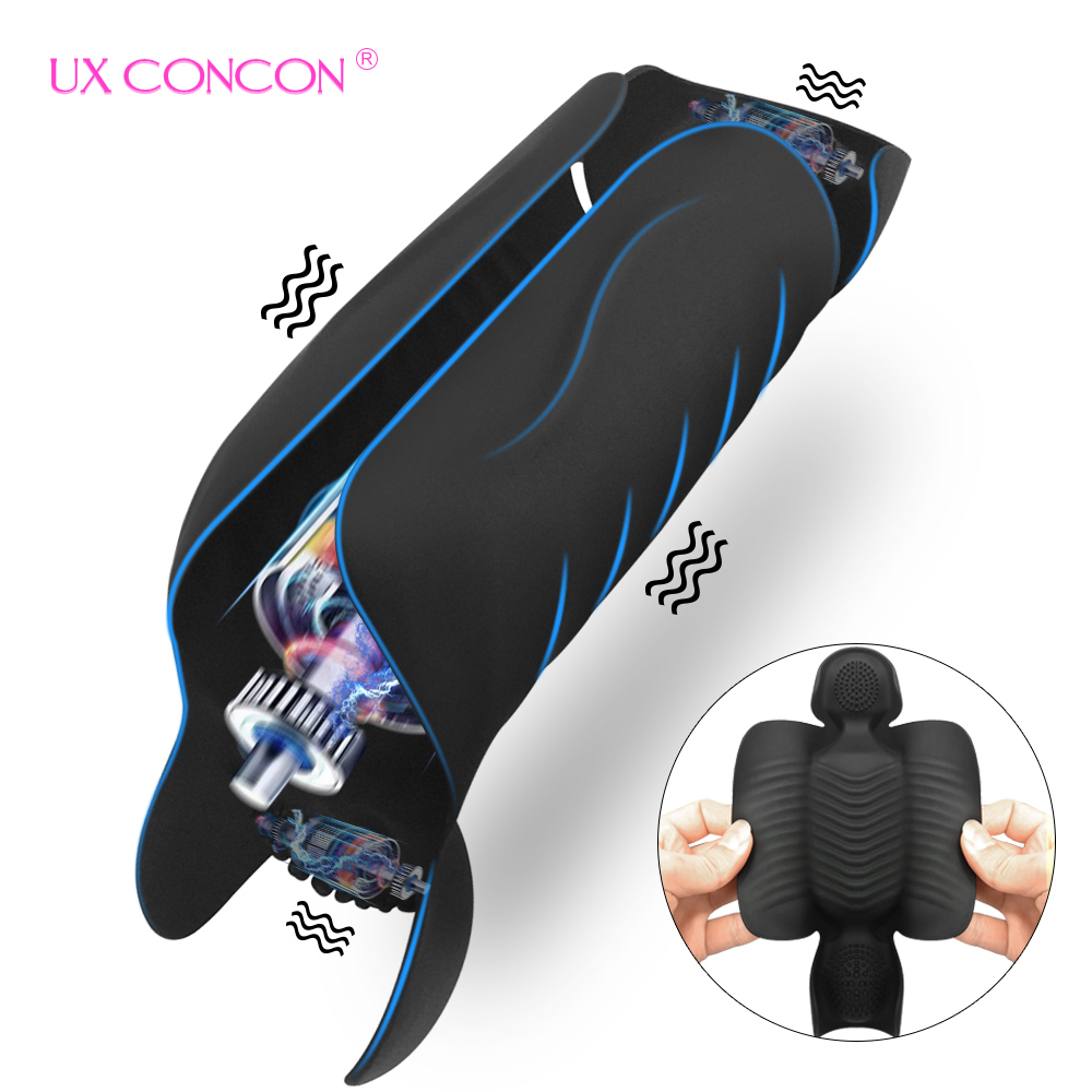 10 Speeds Penis Massager Vibrator Trainer Glans Vibrator Men Sex Toys Enhancement Delay Lasting Erection Male Masturbation-image-757083461