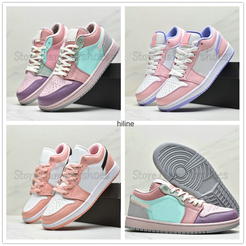 

1 Low Multi Pastel SE Women 1s Jumpman Arctic Punch Purple Pulse Designer Shoes Basketball Sneakers Multicolor Trainer Sports Sneaker, 01