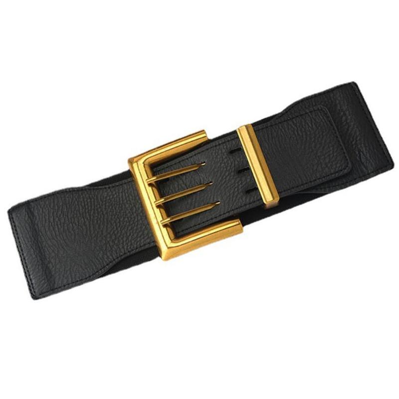 

Belts Retro Elastic Waistband Ladies Wide Fashion Hundred Matching Suit Coat Girdle Decoration Waist Belt For Women LuxuryBelts, Black