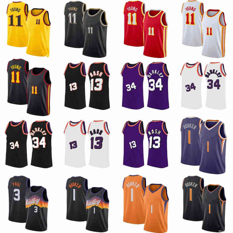 

2022 Trae 11 Young Atlantas Devin 1 Booker Basketball Jerseys Vintage Sa hawk er Chris 3 Paul Steve 13 Nash Charles 34 Barkley City Retro, My store(lzyhome)