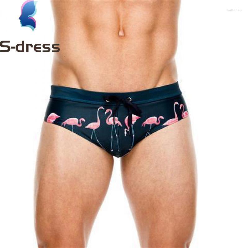 

Men's Shorts Men's Triangle Swimming Trunks European And American Style Fashion Trend Sexy Sassy Beautiful Sports Net RMen's Bert22, Flamingo