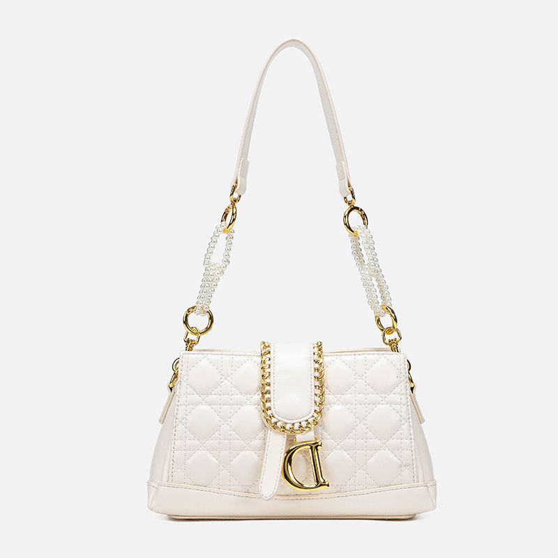 Designer Bags Chatting Live Rhombus Chain 2022 New High Tiktok Pearl Shoulder