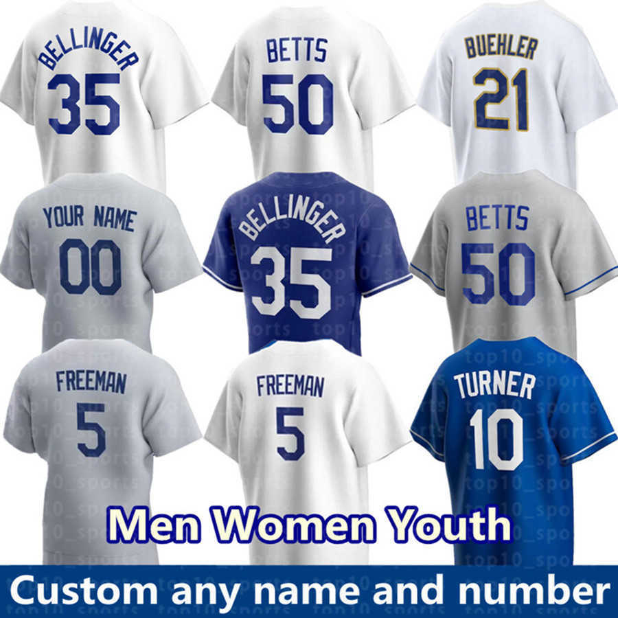 Mookie Betts 2022 Freddie Freeman Baseball Jerseys Los Julio Urias Angele Cody Bellinger Trevor Dodger Bauer Justin Price Men de douane