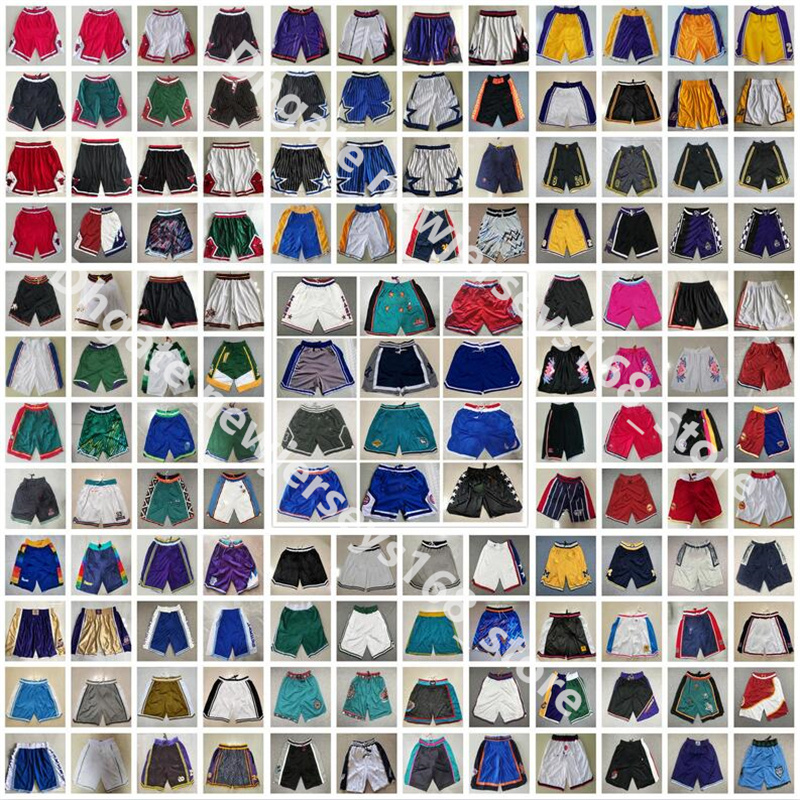 

2022 All Team Just Don Basketball Shorts Retro Mitchell Ness Short Sport Purple Black White Yellow Hip-Pop Pants With Pocket Zipper Sweatpants Mens Top Quality, Color