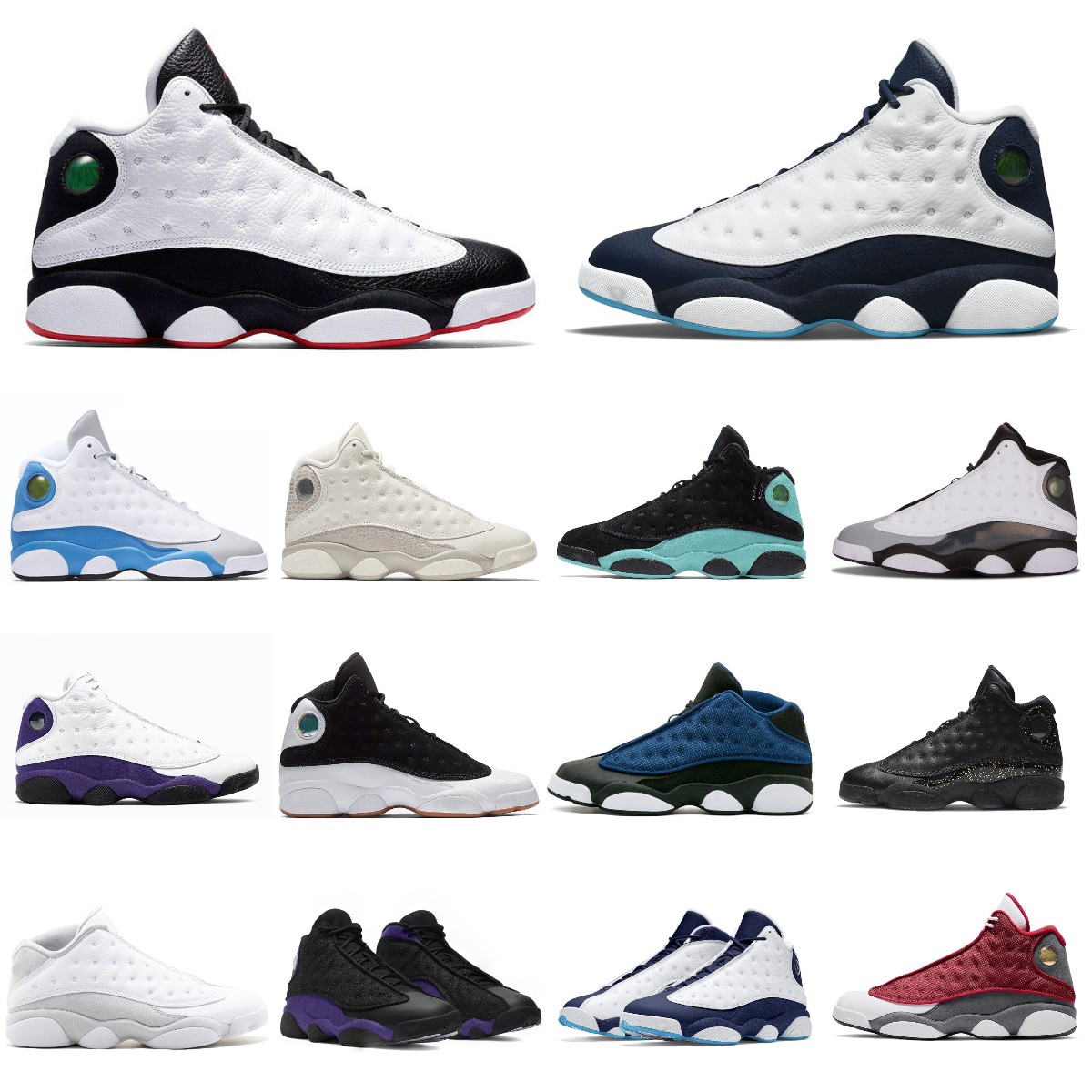 

2022 new Men Women Basketball Shoes 13 13s jumpman Obsidian Red Flint Aurora Green Houndstooth mens outdoor Trainers Sneakers TOP Designer sports Run Shoes 40-47, 20