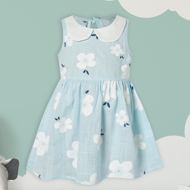 

Girl's Dresses Toddler Baby Girls Sleeveless Doll Collar Vest Dress Princess Costume For Girl Summer Clothes Vetement FilleGirl's, Blue
