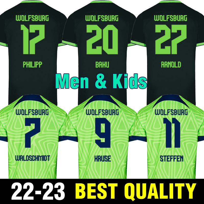 

2022 2023 Wolfsburg Soccer jerseys home away WEGHORST BAKU STEFFEN BREKALO MEHMEDI PHILIPP BIALEK GUILAVOGUI ARNOLD XAVER GINCZEK Football Shirt