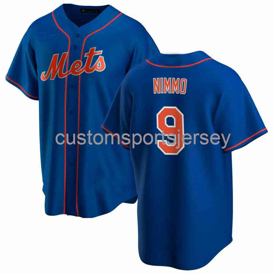 

Custom Brandon Nimmo #9 Jersey Stitched Men Women Youth Kid Baseball Jersey XS-6XL, White