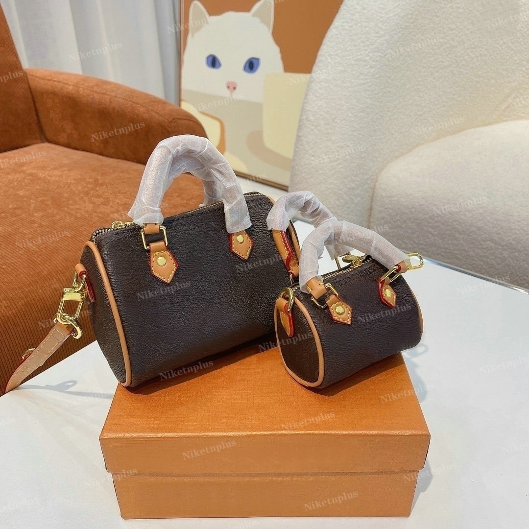 

2022 Trio mini icones NOÉ Speedy Monograms 2pcs Sets Nano Bag Bucket Bags Lady Purse Designer Handbags New Luxury Shoulder Crossbody, #1