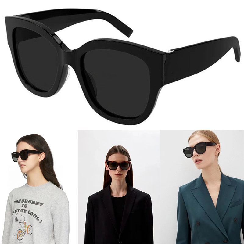 THICK oval trend sunglasses designer Big V letter Gold silver logo for women M95 vintage glamorous butterfly shape frame glasses summer beach top