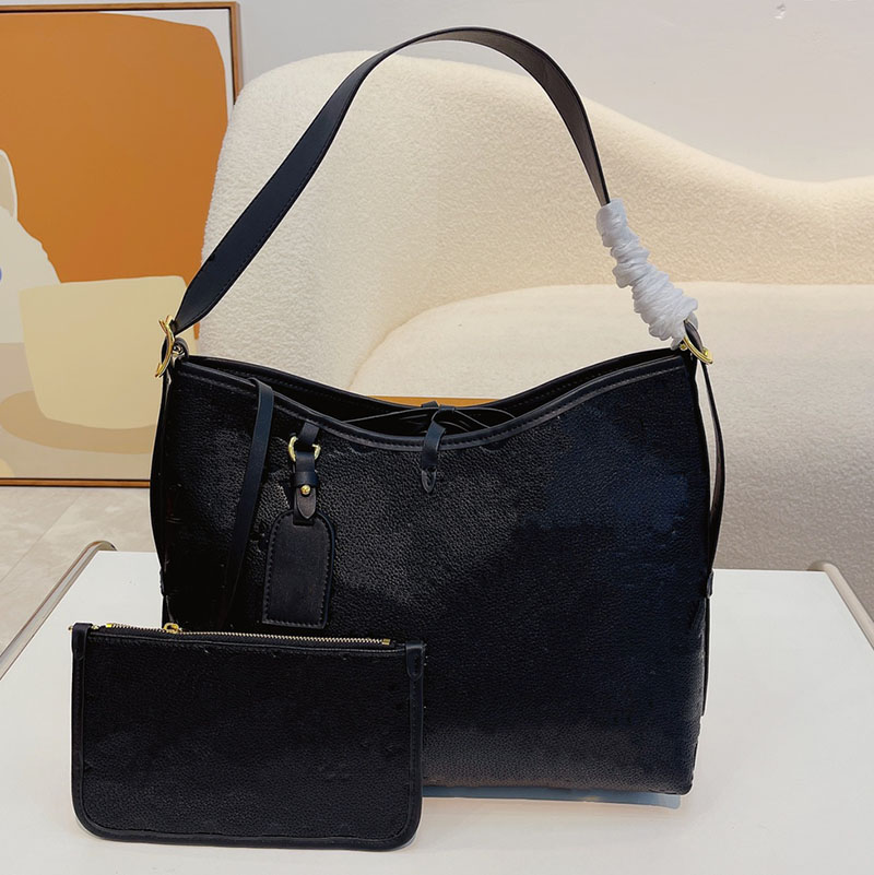 

Women Tote Shopping Bag Big Carryall Shoulder Bags Fashion letters Handbag Purse Real leather High quality Two-piece embossing Adjustable straps, Box