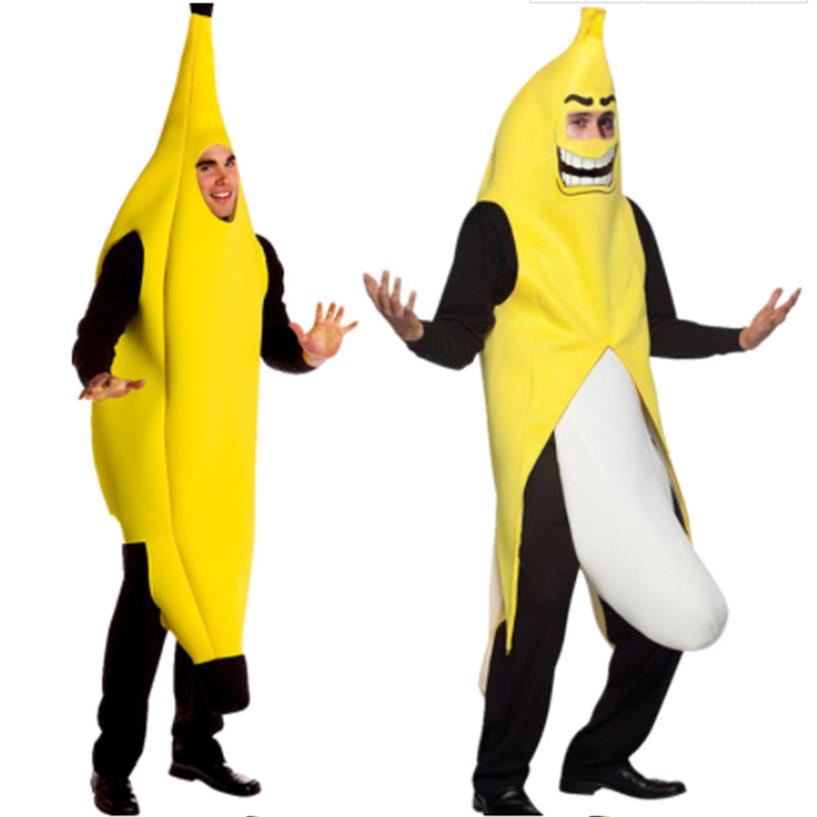 Men Cosplay Adult Festival Costume Clothing Fancy Dress Funny sexy Banana Costume novelty halloween Christmas carnival party decor233V