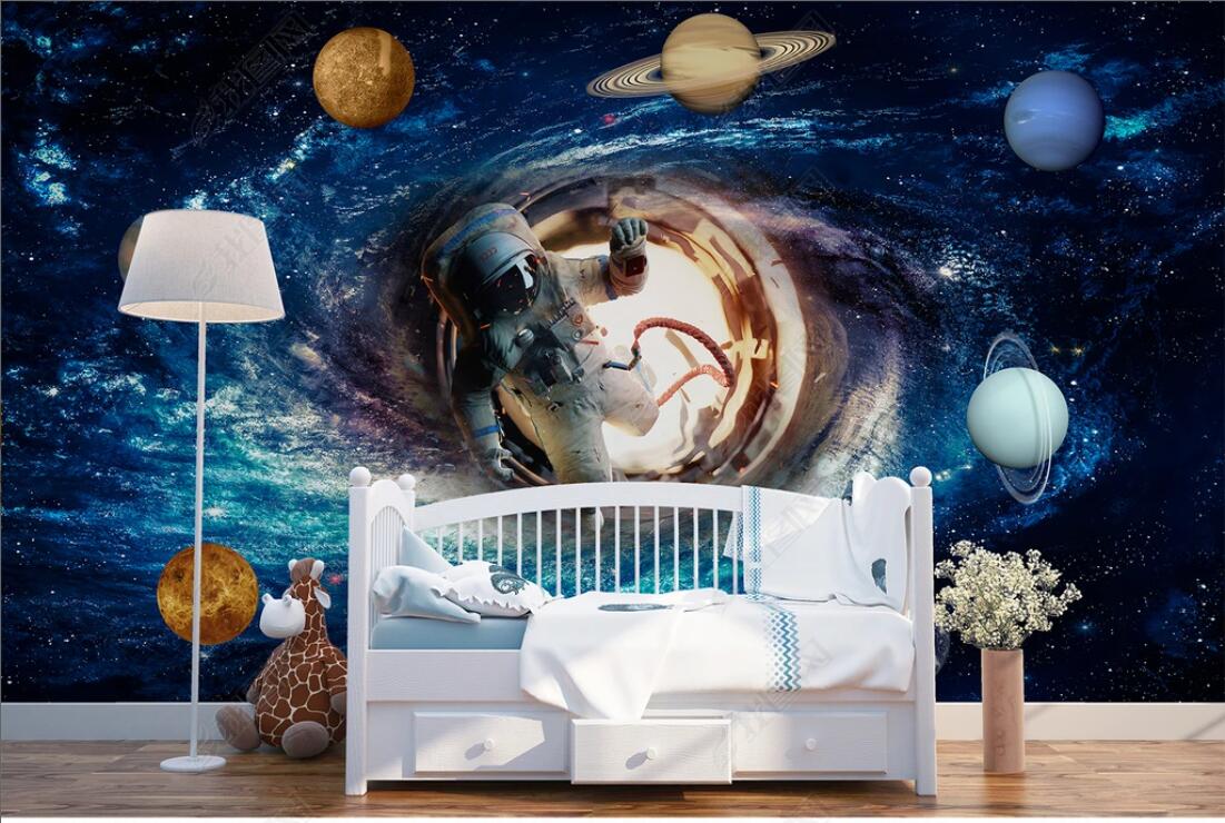 

Custom photo mural 3d wallpaper universe star science fiction theme space astronaut asteroid background painting home decor living room wallpaper for walls 3 d, Non-woven wallpaper