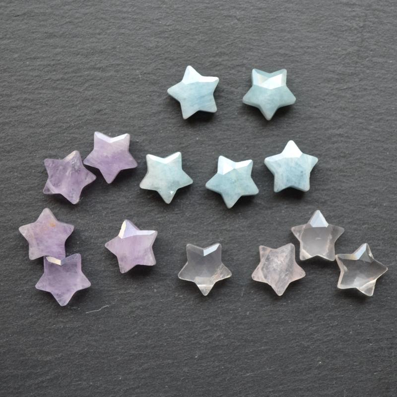 

Pendant Necklaces Nature 12 Mm Star Sahpe Amethysts Pink Quartz Shape Stone Charm BeadsPendant