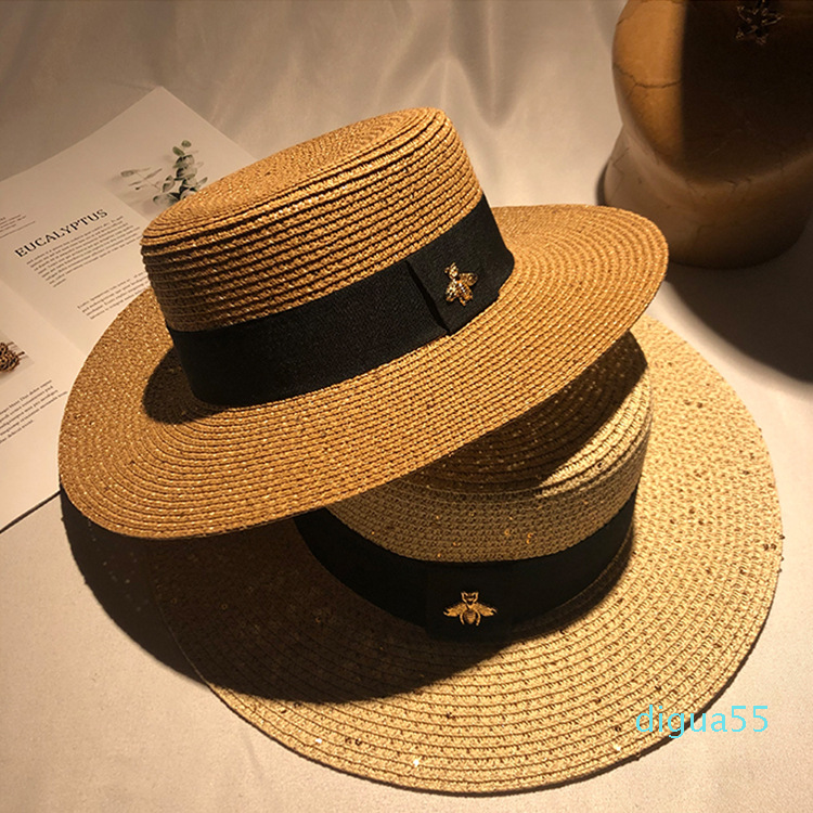 

Designer Cap Bucket Hat Fashion Men Women Fitted Top Hats Straw Sun Caps hat, Pink