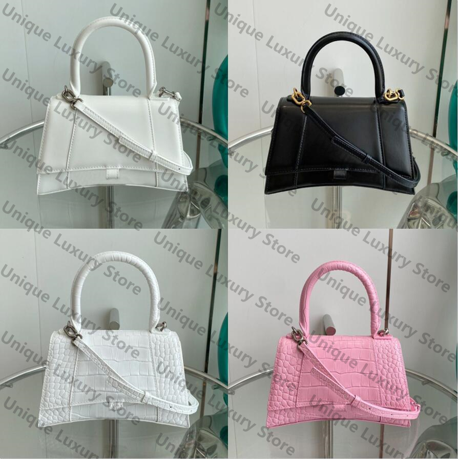 

Womens Hourglass Bag Crocodile Embossed Calfskin Handbag Ladies Luxury Metal B Hardware Long Flap Shoulder Crossbody Tote Bags Clutches Purse, 32