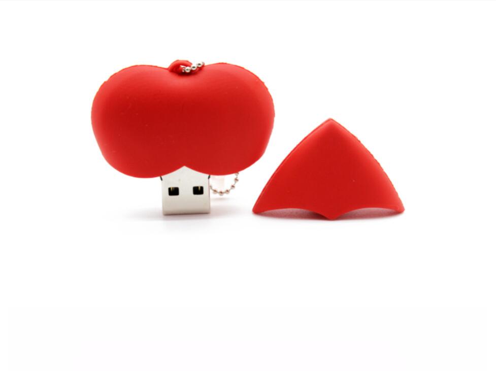 

cute heart-shaped usb flash drive pen drive 4G/16G/32G/64G beauty memory stick lovely gift for girl