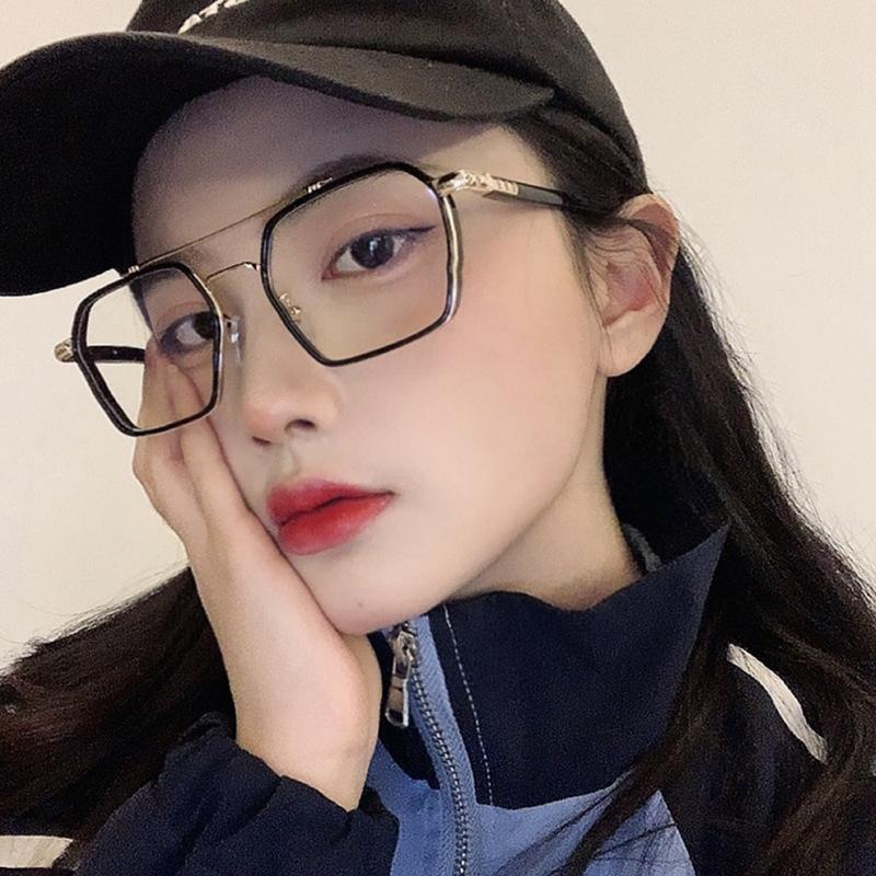 

Sunglasses Fashion Cat Eye Glasses Frames Women Trending Myopia Frame Transparent Optical Spectacles Rose Gold Fake Eyeglasses