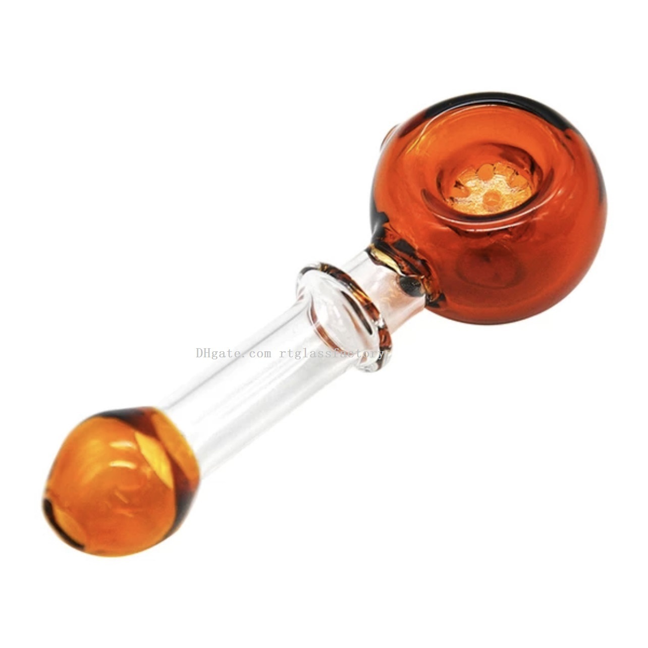 

Wholesale 3.86inch Smoking Pipe Colorful Spoon Glass Pipes Hookahs Tobacco Dry Herb