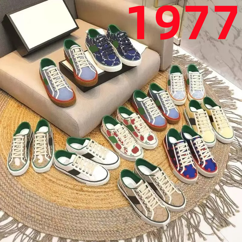 

Tennis 1977 Casual Shoes Designer Washed Jacquard Denim canvas Vintage Red Luxury Shoe Blue Women Rubber sole Embroidered Sneakers Outdoor 35-44, 35-40 (3)