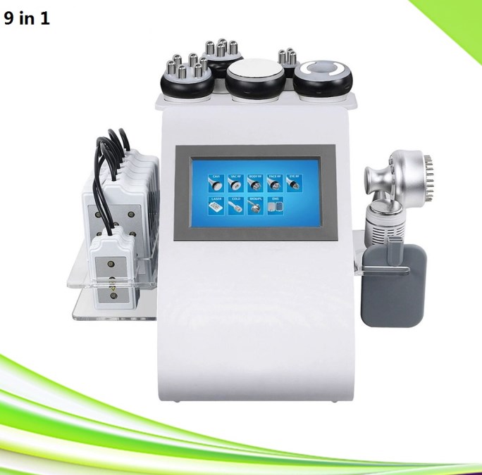 

newest 9 in 1 spa 40k ultrasonic cavitation weight loss slimming lipo laser rf cavitation machine 40k