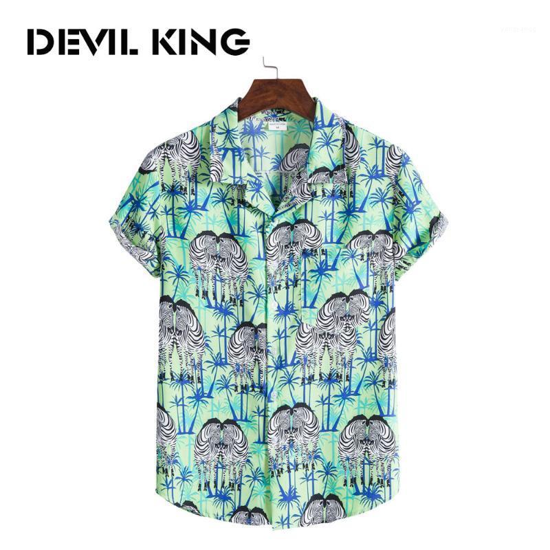 

Men's Hawaiian Style Short-sleeved Printed Shirt #XH15 Casual Shirts, Xh15-multicolor